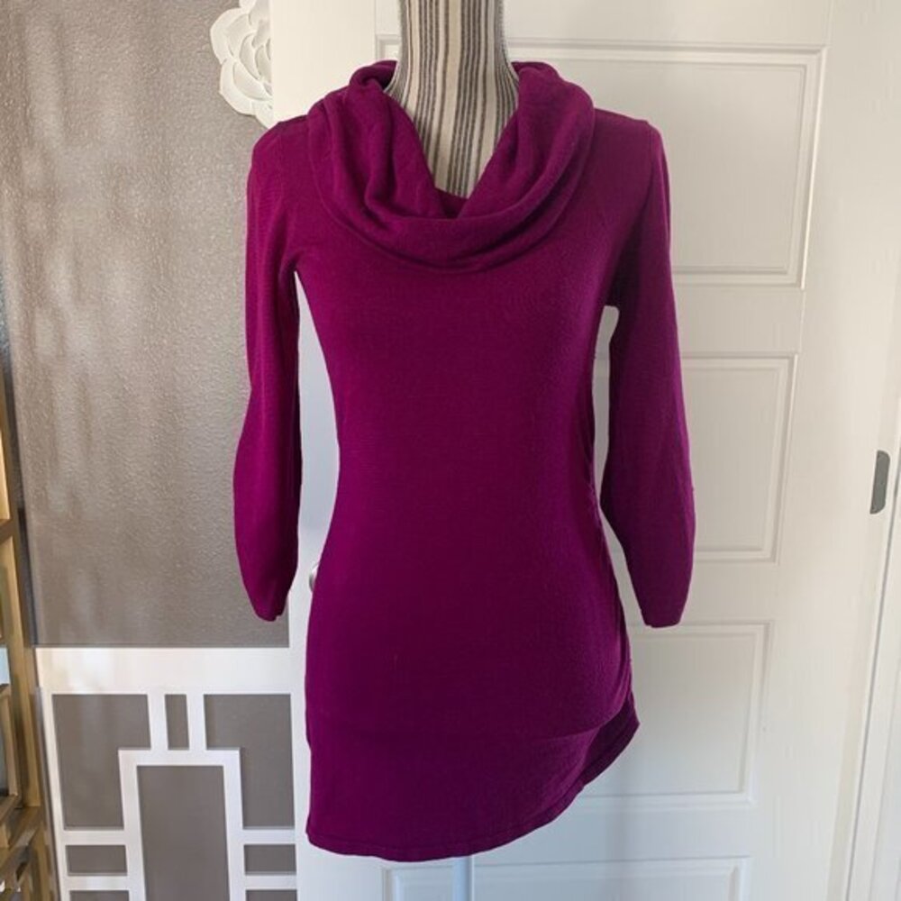 Magenta Cowl Neck Sweater